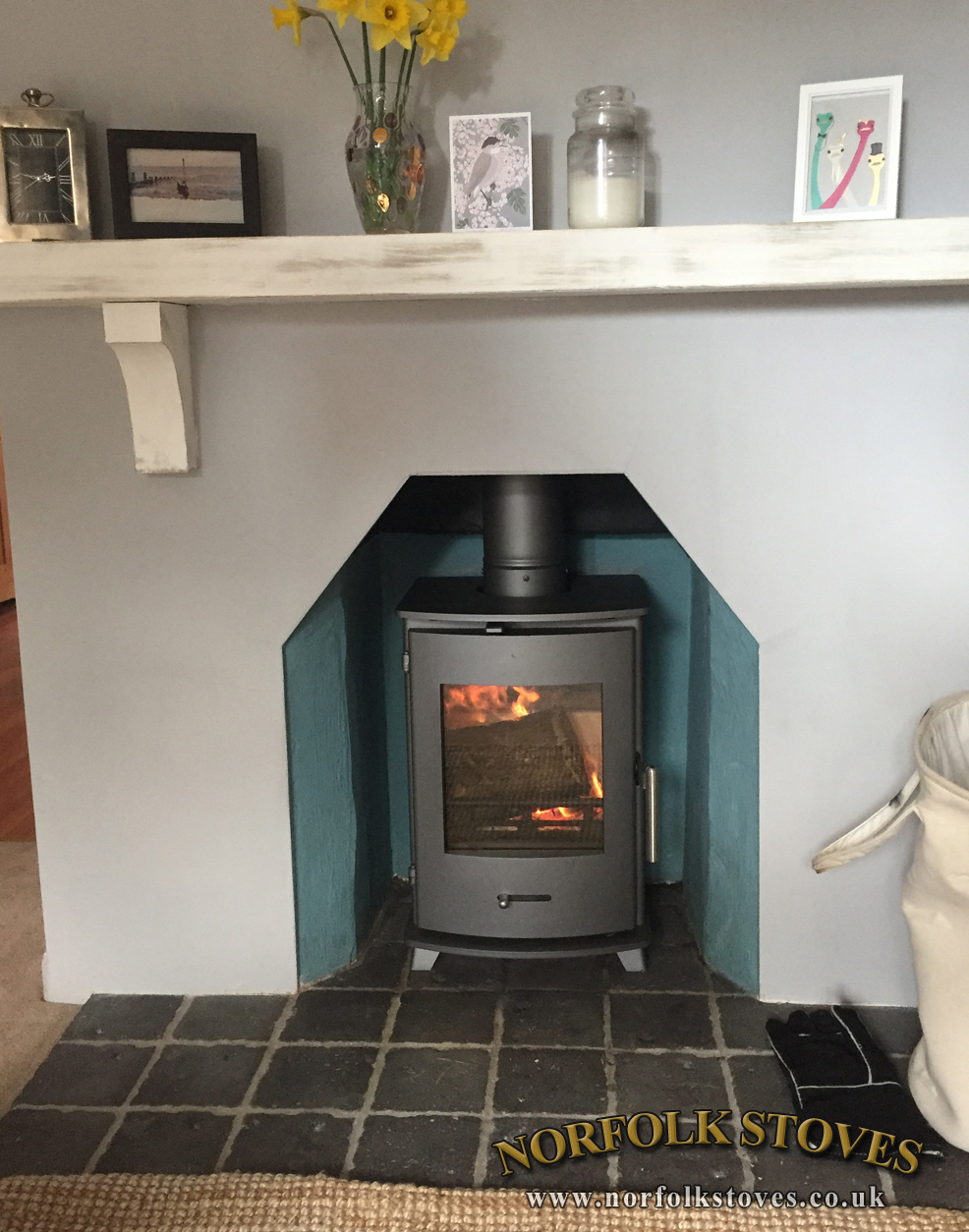 Newbourne 35FS, multifuel stove Norfolk Stoves