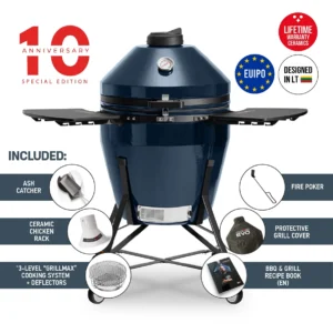 Kamado Bono EVO Grande Navy Blue 25″ Ceramic Grill | Norfolk Stoves