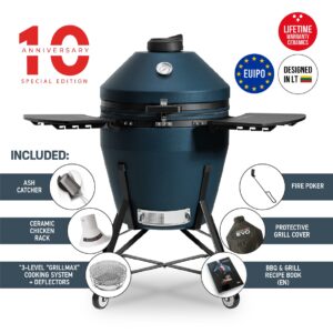 Kamado Bono EVO Grande Navy Blue Matte 25″ Ceramic Grill | Norfolk Stoves